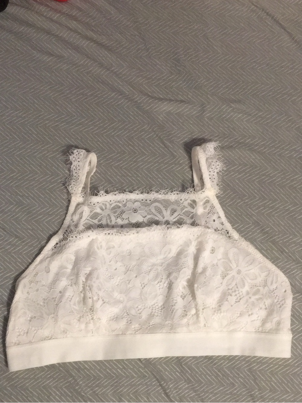 American Eagle Outfitters White Lace Crop Bralette
